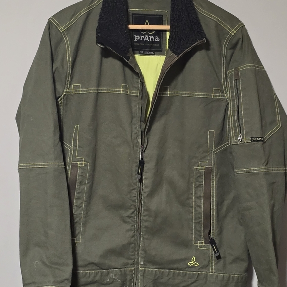 Prana Coat Mens Olive Green Carter Field Jacket Insulated Outdoor - Picture 6 of 7